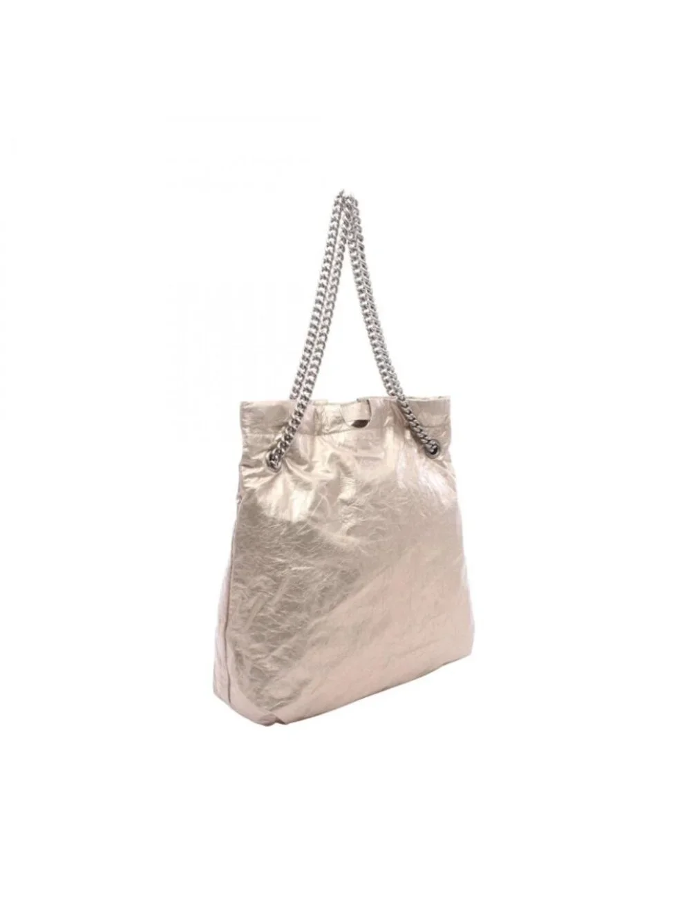 Balenciaga Tote Crush Champagne Gold Leather